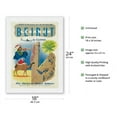 thumbnail image 2 of Beirut Lebanon by Clipper - Pan American World Airways - Gateway to the Middle East - Vintage Airline Travel Poster c.1951 - Japanese Unryu Rice Paper Art Print (Unframed) 18 x 24 in, 2 of 4