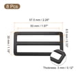 thumbnail image 2 of Uxcell 8Pcs Metal Slide Buckle, 2" Metal Zinc Alloy Adjustable Buckle, Flat Slide Strap Release Buckles, Black, 2 of 6
