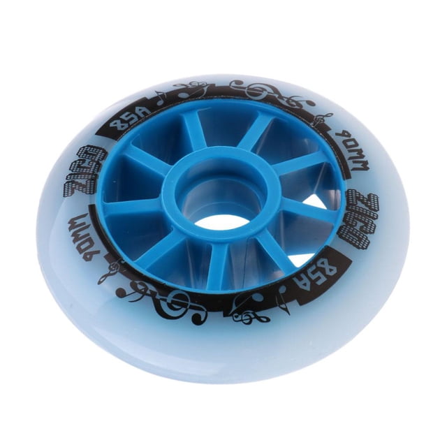 ZheElen Patins à Roulettes en Ligne d'Extérieur en PU Roue de Course 100 % Roues Neuves de Remplacement Bleu 100 mm