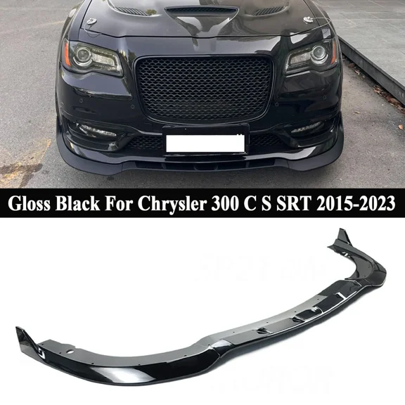 For Chrysler 300 C S SRT 2015-2023 V3 Front Bumper Lip Splitter Kit Glossy Black