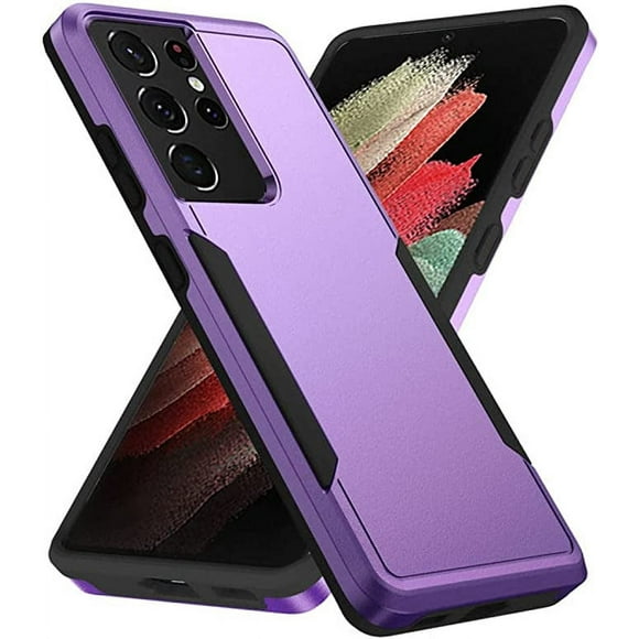 Entronix Funda Resistente Diseñada para Galaxy S23 Ultra, Cubierta Protectora a Prueba de Golpes de Triple Capa, Color Morado