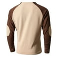 thumbnail image 5 of KHONTS Men's Henley Shirt Raglan Long Sleeve T Shirts Casual Lightweight Tops Classic Fashion Tees Khaki L, 5 of 6