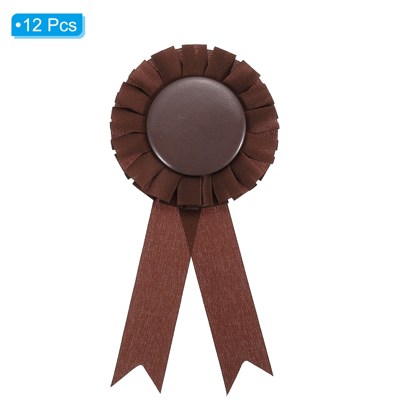 Uxcell Blank Award Ribbon, Ribbon Honorable Prize Recognition Ribbon, Brown 12Pcs