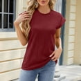 thumbnail image 2 of Sngxgn Women Summer Casual Short Sleeve Tee Shirt Tops Crew Neck Tshirts T Shirt(,XL), 2 of 6
