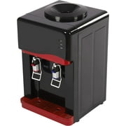 Top Loading Water Cooler Dispenser with Child Safety Lock, 3 or 5 Gallon Countertop Hot and Cold Water Dispenser - 304 Stainless Steel Liner, Ideal for Home, Bedside, Kids Room (Black)