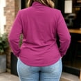 thumbnail image 3 of ZGRBOU Mock Turtleneck Tops for Women Fall Winter Basic Long Sleeve Shirts Soft Stretchy Layering Tee Plus Size, 3 of 5