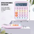 thumbnail image 2 of Mechanical Switch Calculator with Big Buttons, Calculators Desktop, 12 Digits, Large LCD Display, Desk Calculator, Cute Pink Calculators for Teachers Students Basic Office (Purple), 2 of 14