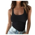 thumbnail image 2 of Babysbule Womens Tank Tops Womens Swing Vest Sleeveless Cami Top Ladies Strappy Flared Plus Size Tops Shirt, 2 of 6