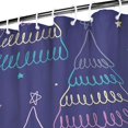 thumbnail image 3 of 72x72 Fashion Tree Winter Shower Curtain: Merry Christmas & Happy New Year Decor Bathroom Curtain - Easy Machine Wash (Hooks Provided), 3 of 5