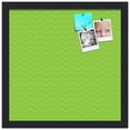 thumbnail image 2 of PinPix ArtToFrames 13x13 Custom Cork Bulletin Board Green Chevron   Poster Board Has a Fabric Style Canvas Finish, Framed in Satin Black (PinPix-518), 2 of 5