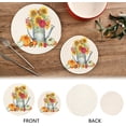 thumbnail image 4 of SKYSONIC 2 pcs Fall Sunflowers Bouquet Pot Holders Trivets, Heat Resistant Trivets,Autumn Pumpkins Harvest Cotton Thread Weave Mats for Hot Pads Pans Pot Bowl Teapot, 4 of 7