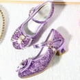 thumbnail image 3 of KIHOUT Chaussures Habillées pour Bébés Filles Perles Cristal Nœud Papillon Chaussures de Princesse Sandales, 3 of 9