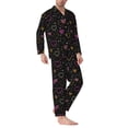 thumbnail image 2 of Naloa Heart and Stars Men’s Pajamas Set - Long Sleeve Button Down Sleep Shirt and Pajama Bottoms Sleepwear Set-X-Large, 2 of 7