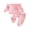Pink, variant on RUINIXCW Baby Girls First Birthday Outfits Long Sleeve Crew Neck Tops and Pants Set