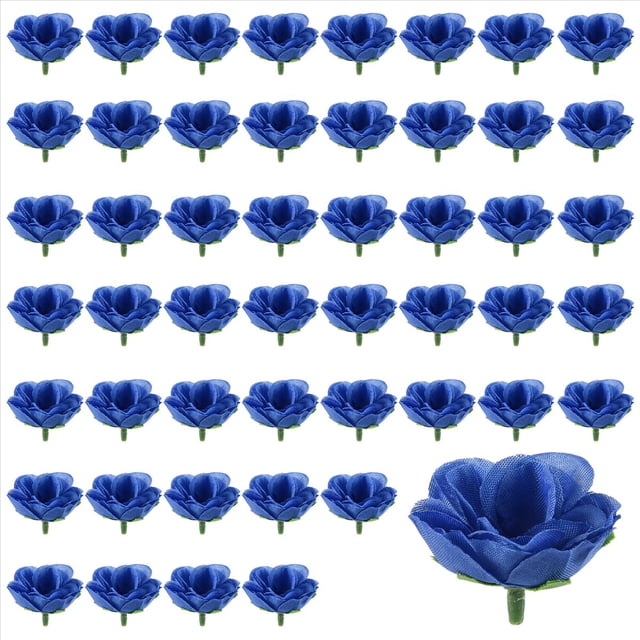 50 rosas artificiales, 3 cm de , decoracion la boda, marino