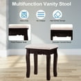 thumbnail image 5 of Topbuy Make-Up Vanity Table Dresser Set w/LED Light, Brown, 5 of 8