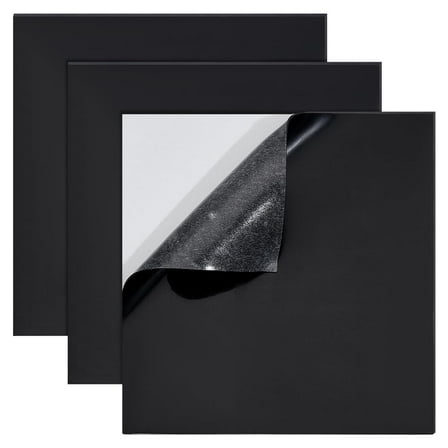 3Pcs 8x8Inch Adhesive Silicone Rubber Sheets Black High Temperature Rsistant Rubber Mat for DIY Gaskets Material Pads Sealing Cushion 1mm Thick for DIY