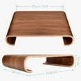thumbnail image 3 of Navaris Wood Monitor Stand Riser - Computer Desk Organizer Desktop Dock Wooden Mount Display for PC TV Screen Notebook Laptop - Walnut, 3 of 5