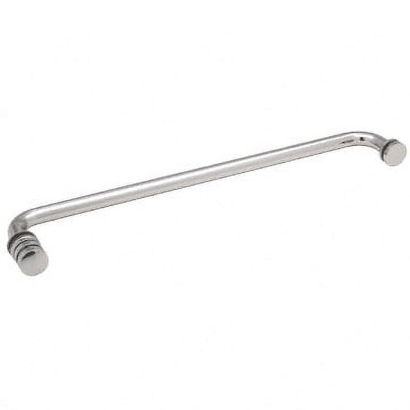 CRL TBCC18CH Polished Chrome 18" Towel Bar with Contemporary Knob