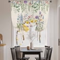 thumbnail image 3 of Spring Floral Pig Tie Up Curtains for Windows, Adjustable Balloon Window Shades, Weeping Flowers Leaves Farmhouse Rustic Kitchen Window Treatments Farmhouse Short Curtains with Rod Pocket 42"x45", 3 of 8