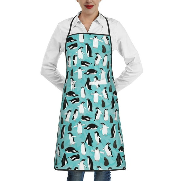 Sikiie Penguins Aprons for Kitchen Cooking Aprons, Chef Apron for Men Women Chef