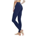 thumbnail image 4 of DDAPJ pyju High Waisted Leggings for Women Buttery Soft Ankle Length Yoga Pants Tummy Control Butt Lifting Stretchy Tights for Running Gym Workout Clearance Sale Dark Blue S, 4 of 8