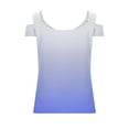 thumbnail image 5 of gakvbuo Cold Shoulder Tops For Women Summer Blouses Tunics Tops Women's Gradient Off-Shoulder Short Sleeve Top T-shirt, 5 of 6