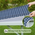 thumbnail image 6 of Blue Bigfoot Pattern Square Fitted Tablecloth with Elastic Edge,Square Table Cover,Washable Elastic Table Cover for Home Kitchen Party Decor 34"x34", 6 of 6