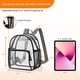 thumbnail image 3 of Mochila transparente Lyingflat aprobada para estadios de 12 x 12 x 6 cm, color negro, 3 of 7