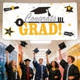 thumbnail image 3 of Graduation Decoration 2026 Banner Congrats Grad Black and Gold 2026 Party Supplies - Class of 2026 Banner for Graduation Decor (45X78 Inches), 3 of 8