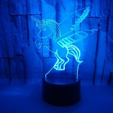 

YSITIAN 3D LED Optical Illusion Acrylic Night Light with Remote & Smart Touch 7 Colors Changing（unicorn） YT-14336