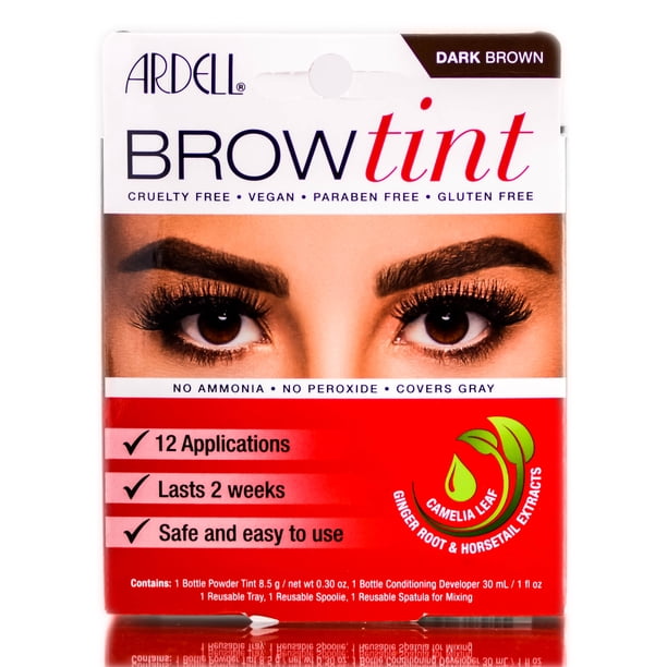 Kit de tinte para cejas Ardell Professional Dark Brown con extractos naturales