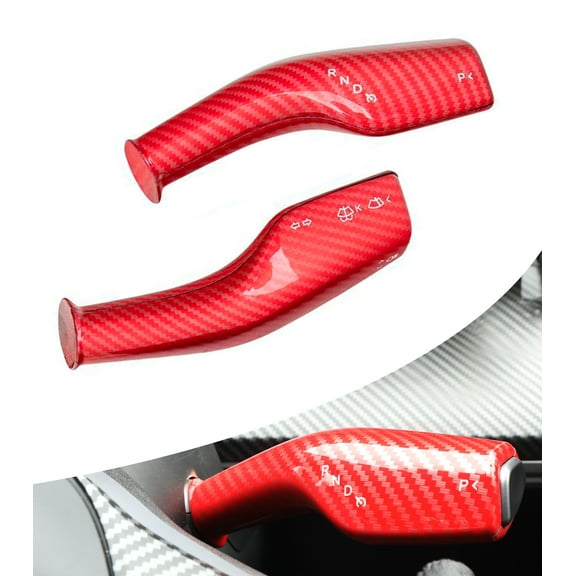 Gear Shift Cover Accessories For 2020-2025 Tesla Y Red Bright Carbon