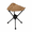 Rotating three-legged chair-khaki, variant on Portable Folding Stool Lightweight Aluminum Alloy Collapsible Camping Stool, Quick Open Travel Seat with Non-Slip Feet, Outdoor Fishing Hiking Picnic Foldable Chair with Carry Bag