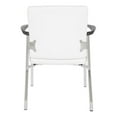 thumbnail image 4 of Guest Chair in White Faux Leather with Chrome Frame, 4 of 5