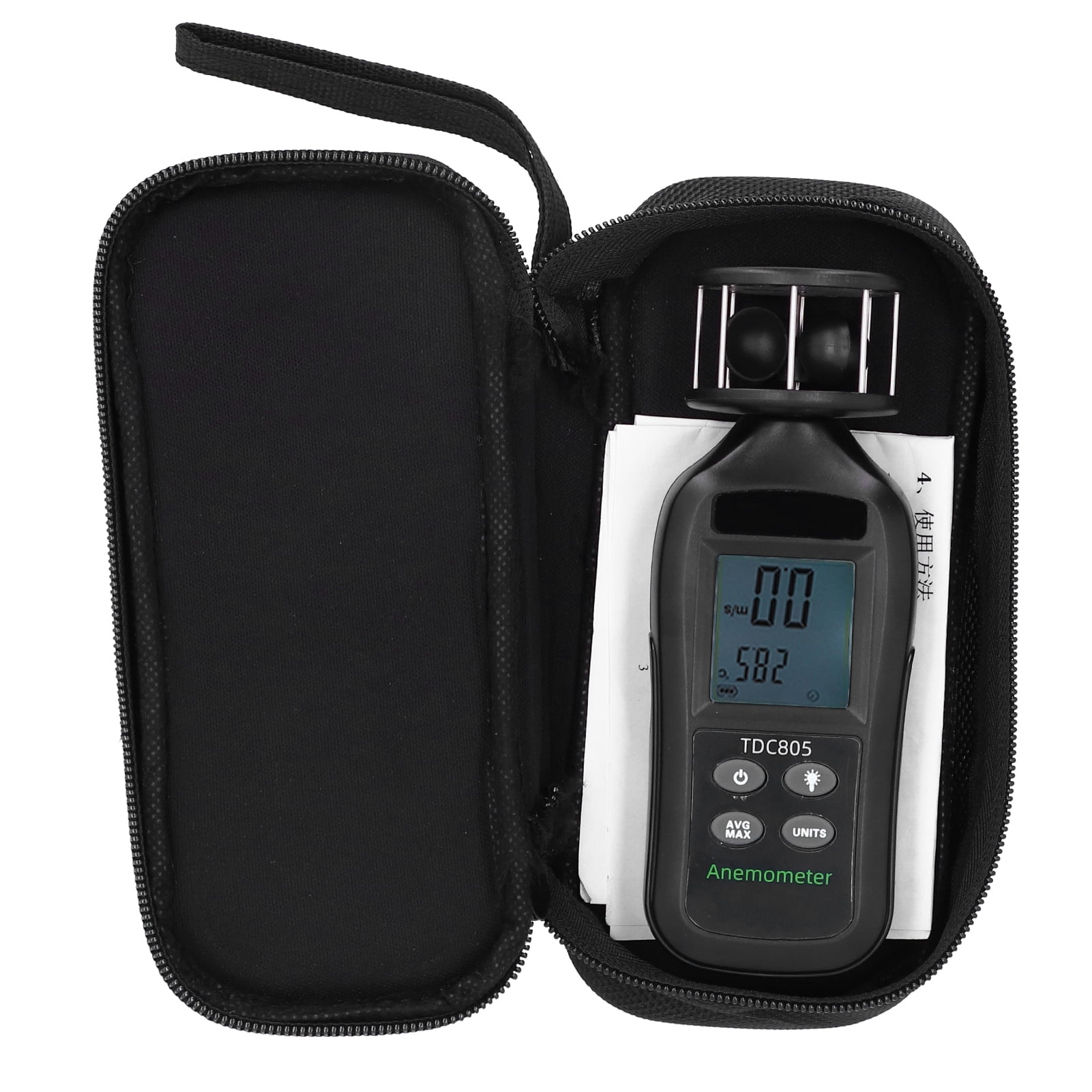 IP54 Digital Display Anemometer Handheld 3‑Cup Anemometer ±1.5℃// 2.7℉
