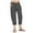 Dark Gray-1, variant on JIUKE Capri Pants for Women Plus Size Cotton Linen High Waist Lightweight Beach Cropped Trousers with Pockets Size M
