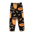 thumbnail image 4 of Disketp Bee And Honey Print Women'S Comfy Pajama Pants Casual Drawstring Palazzo Lounge Wide Leg Pants, 4 of 9