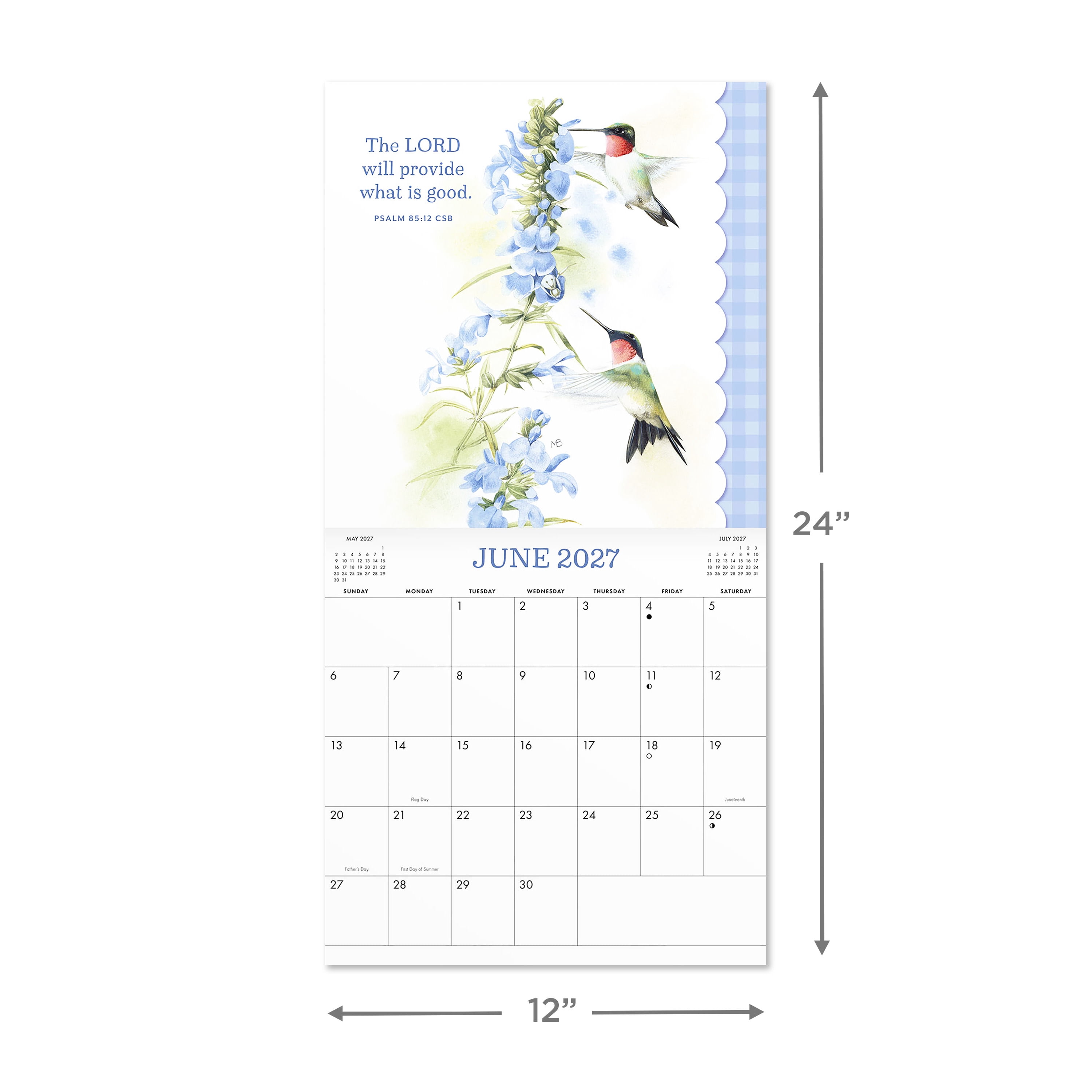 2027 Natures Blessings Hanging Wall Cal 12x12 January-December Gridded-M.Bastin