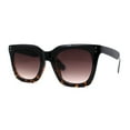 thumbnail image 2 of Womens Studious Hipster Thick Horn Rim Sunglasses Black Tortoise Brown, 2 of 4