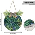 thumbnail image 3 of Coolnut Palm Leaves Welcome Sign for Front Door, Round Sign Hanging Welcome Sign Welcome Wreath for Farmhouse Porch Door Home Decor, 3 of 7