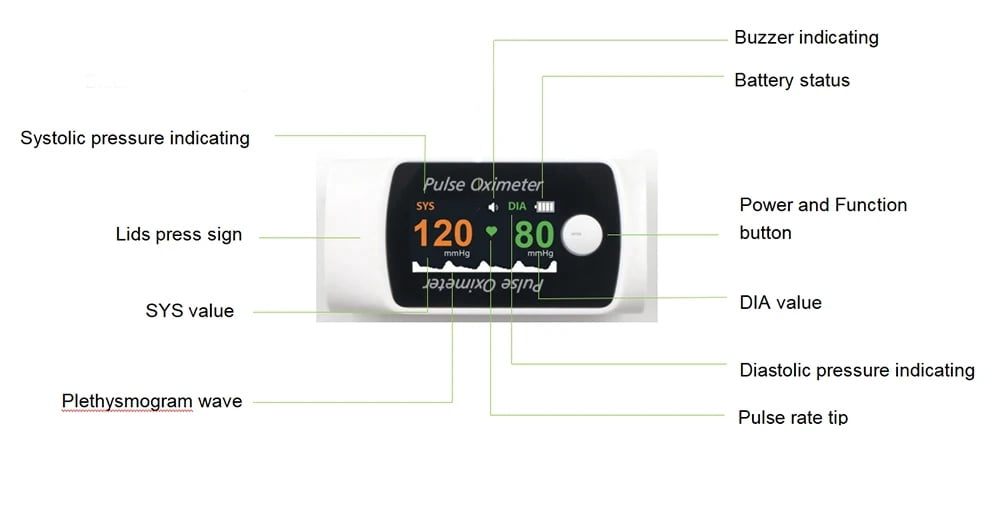 New 2-in-1 pulse oximeter supports both blood oxygen saturation and blood pressure measurement.