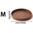thumbnail image 2 of Bandeja Redonda de Madera para Servir (21/27/30 Cm), Bandeja Decorativa para Café, Mesa de Casa, Desayuno, Cena, Té y Comida M, 2 of 5