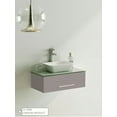 thumbnail image 2 of 29'' inch Modern Wall Mount Bathroom Vanity White Square Sink gray cabinet (Cashmere Gray), 2 of 3