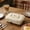 Beige, variant on Roiihwy Plastic Simply Divided Lunch Box Bento 10.04X7.28X2.95Inches, Portable Fast Food Storage, Insulated Food Container for Work, Picnic, Home