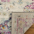 thumbnail image 4 of SAFAVIEH Madison Louise Overdyed Floral Runner Rug, Ivory/Fuchsia, 2' x 6', 4 of 5