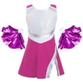 thumbnail image 3 of Alvivi Kids Girls Cheerleading Costumes Sequin Dress With Pom Poms Uniform 4-14, 3 of 6
