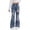 146Blue498, variant on CAIVO Girls Embroidered Heart Flared Leg Jeans With Bow Detail For Daily Wear Classic Kids Trousers