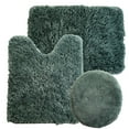 Somerset Home 3 Piece Super Plush Non-Slip Bath Rug Set - Green - Walmart.com