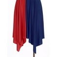 thumbnail image 6 of Lejafay Color Block Praise Dance Dress Sleeveless Asymmetrical Hem Liturgical Dancewear for Women Navy Blue&Red L, 6 of 7
